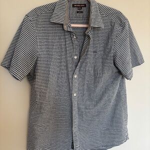 Michael Kors Checkered Short Sleeve Men's Shirt - Large